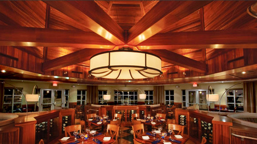 <h1>Restaurant Interior Wood Beams</h1>