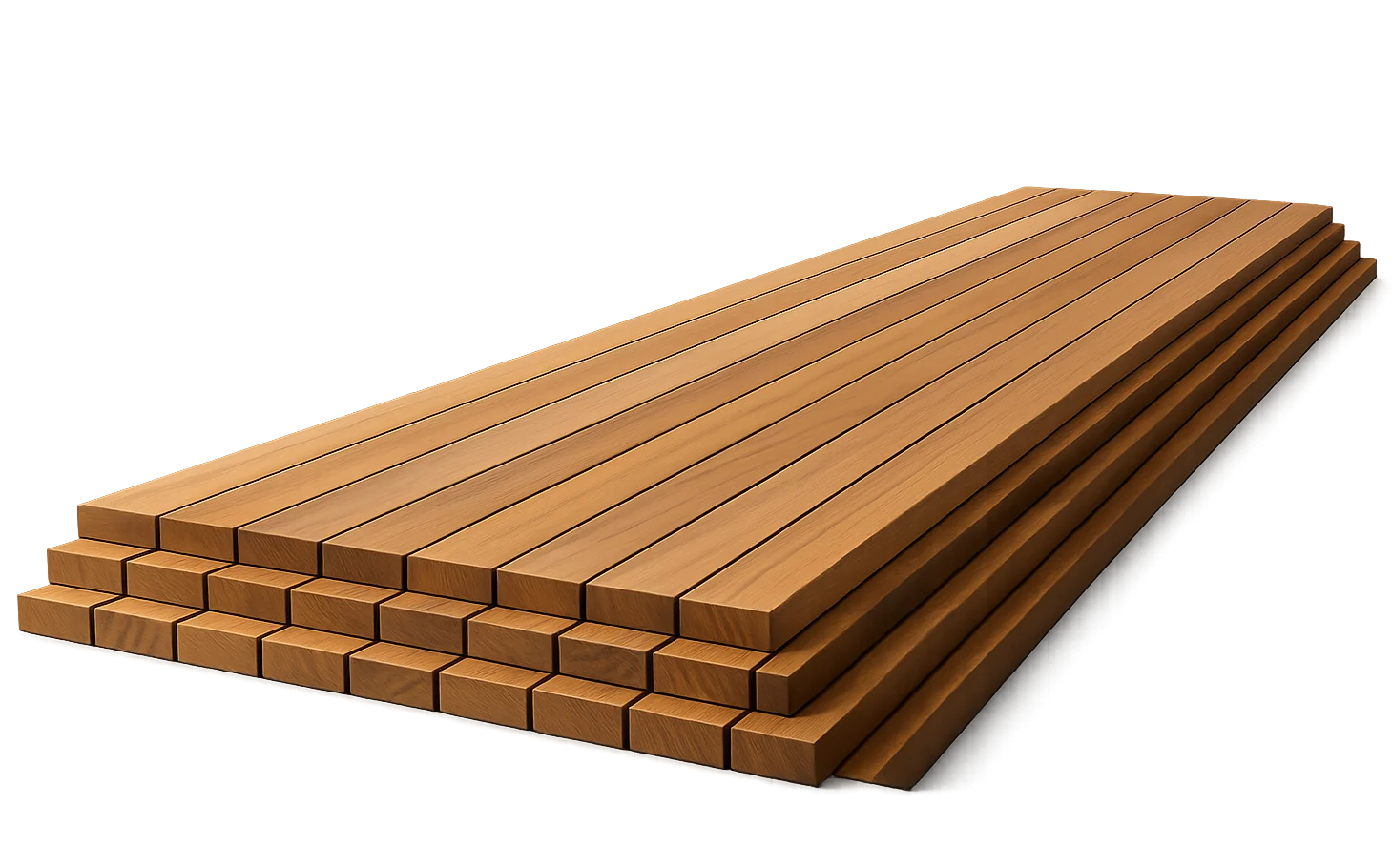 Panneaux de pont en teck dimensionnels - Maritime Wood Products