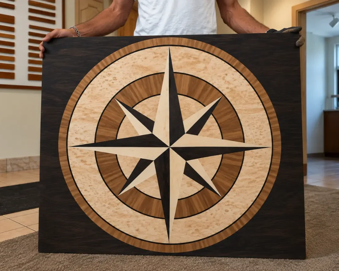 Kompasroos Inlegwerk - Maritime Wood Products