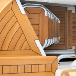 Détail d'incrustation de pont en teck Maritime Wood Products