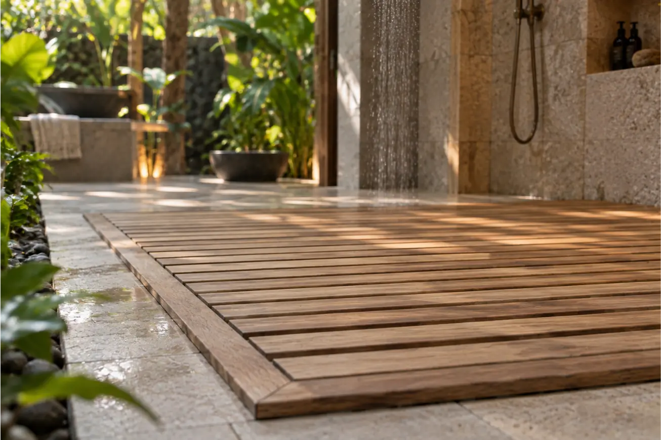 Teakhouten rooster voor overgangsgebieden - Maritime Wood Products