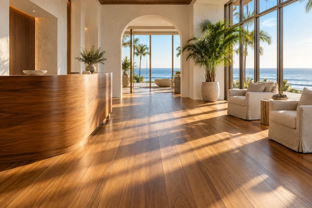 Vestíbulo de hotel de teca - Maritime Wood Products